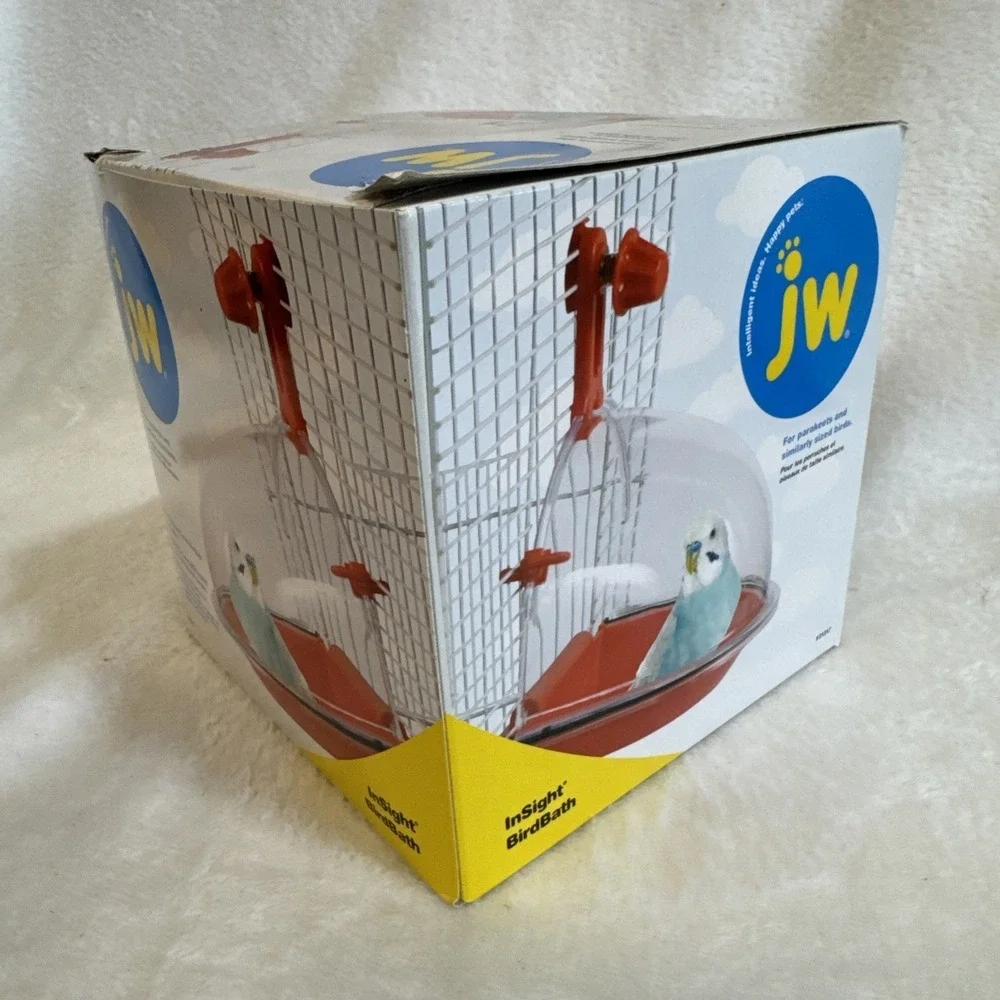 JW‎ Pet Company Insight Bird Bath Accessory, Multicolor Medium, Red